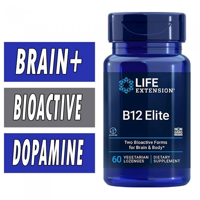 Life Extension B12 Elite - 60 Veg Lozenges Bottle Image