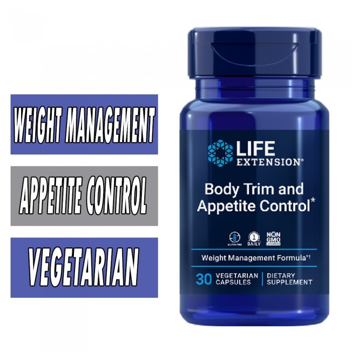 Life Extension Body Trim and Appetite Control - 30 Veg Caps Bottle Image