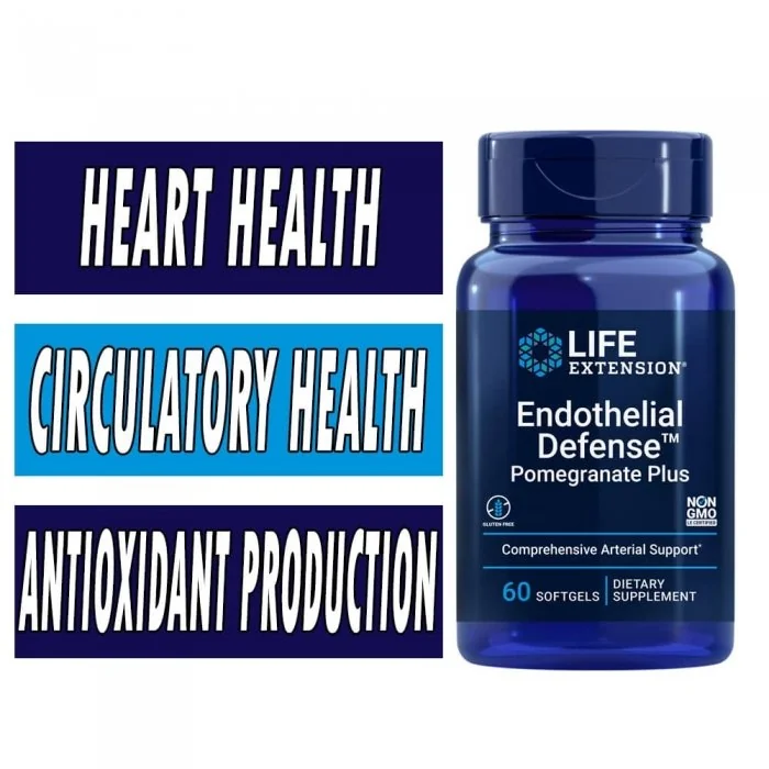 Life Extension Endothelial Defense Pomegranate Plus - 60 Softgels bottle image