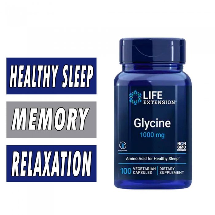 Life Extension Glycine - 1000 mg - 100 Veg Capsules