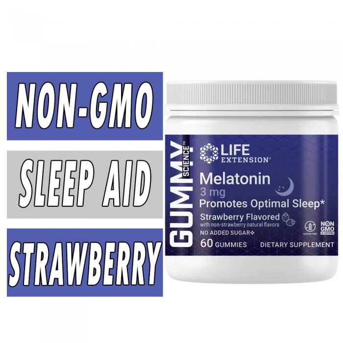 Life Extension Gummy Science Melatonin - 3MG - 60 Count Bottle Image