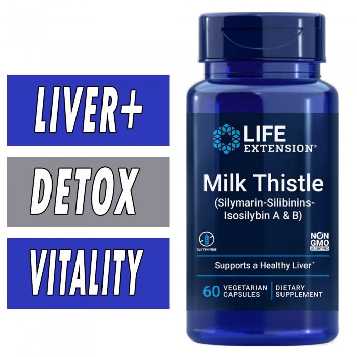 Life Extension Milk Thistle - 60 Veg Caps Bottle Image