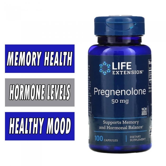 Life Extension Pregnenolone - 100 mg - 100 Capsules