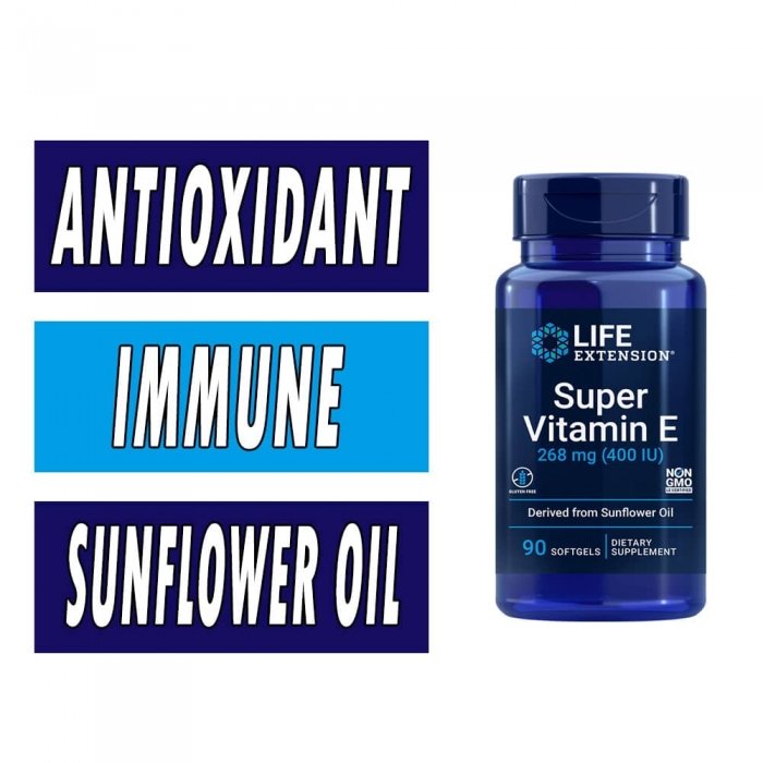 Life Extension Super Vitamin E - 90 Softgels bottle image