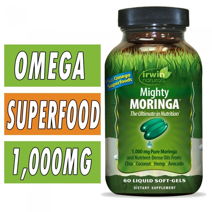 Mighty Moringa - Irwin Naturals - 60 Liquid Softgels Bottle Image