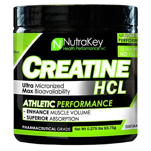 NutraKey Creatine HCL, Unflavored, 125 Servings