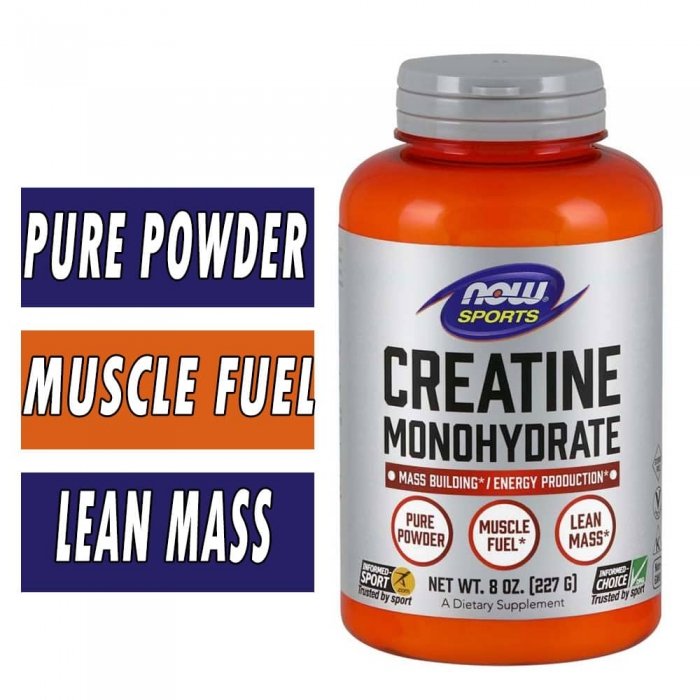 NOW Sports, Creatine Monohydrate, Pure Powder, 21.2 oz.