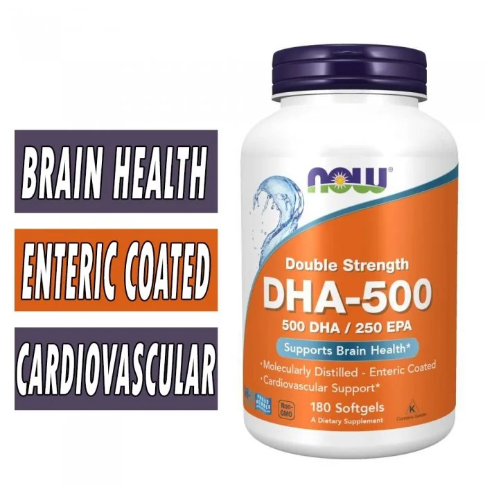 NOW DHA 500, 180 Softgels