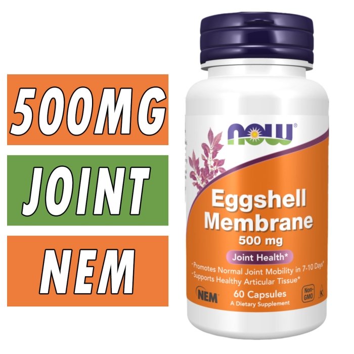 NOW Eggshell Membrane - 500 mg - 60 Capsules Bottle Image