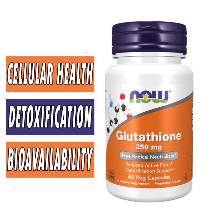 NOW Sports, Glutathione, 250 mg, 60 Vcaps