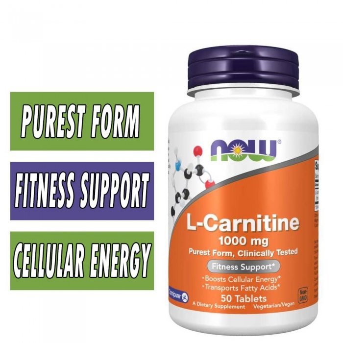 NOW L-Carnitine 1000 mg - 50 Tabs