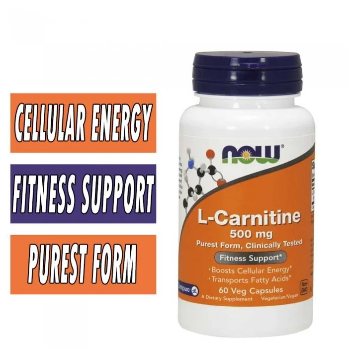 NOW L-Carnitine, 500 mg, 180 VCaps