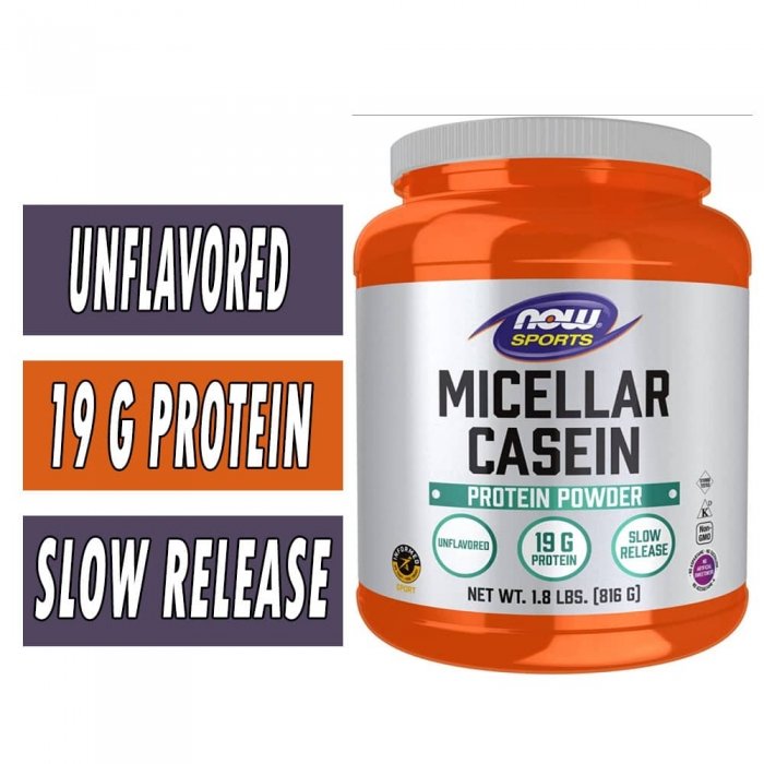 NOW Micellar Casein - Unflavored - 1.8LB