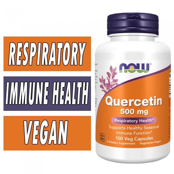 NOW Quercetin - 500 mg - 100 Veg Capsules Image