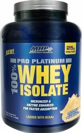 Pro Platinum Whey Isolate By MHP, Delicious Vanilla Milkshake, 44 Servings