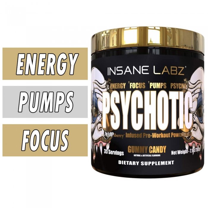 PSYCHOTIC™ GOLD PRE WORKOUT BY INSANE LABZ™ 