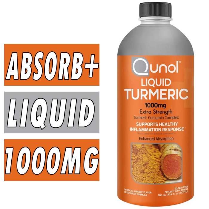 Qunol Liquid Turmeric - 1000 mg - Tropical Orange - 60 Servings Bottle Image