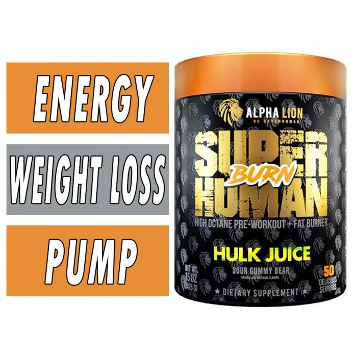 SuperHuman Burn – Alpha Lion – Pre Workout Fat Burner Bottle Image