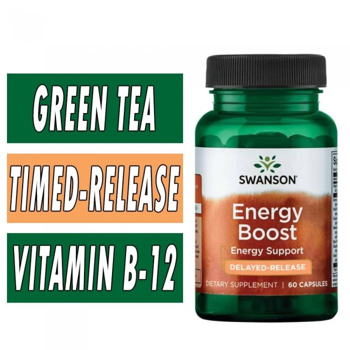 Swanson Energy Boost - Delayed Release - 60 Capsules Bottle Image