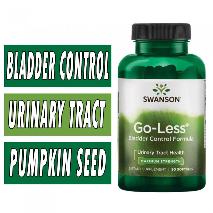 Swanson Go-Less Bladder Control - 90 Softgels Bottle Image