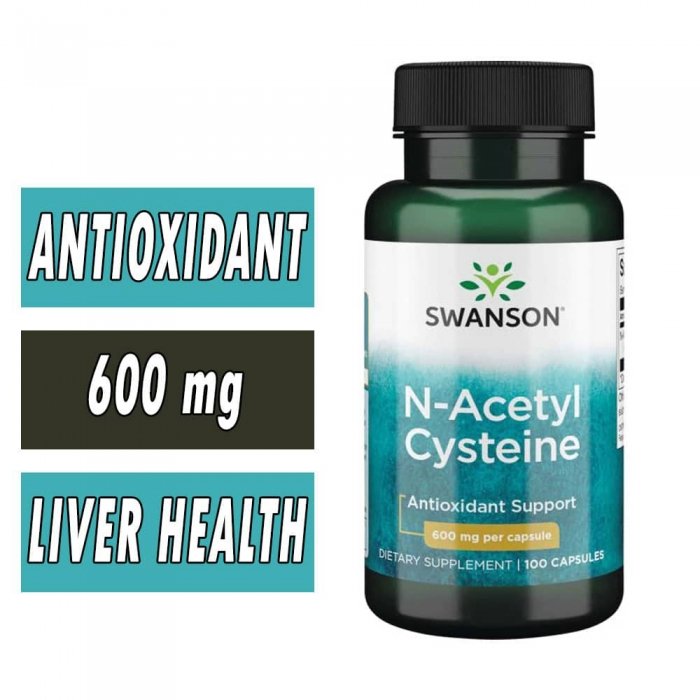 Swanson NAC - 600 mg - 100 Capsules Bottle Image