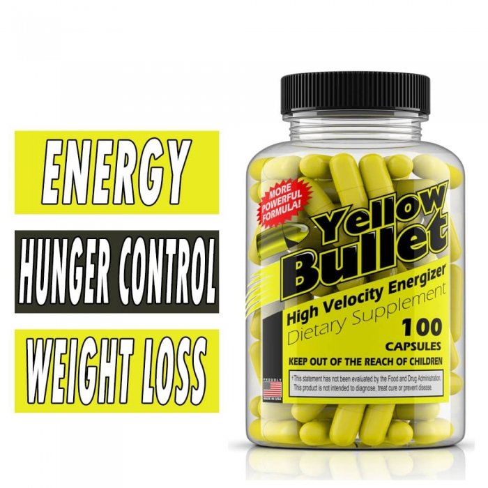 Yellow Bullet Fat Burner by Brand New Energy, 100 Caps Bottle Image