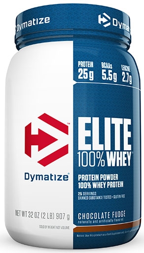 Dymatize Elite Whey Protein, Chocolate Fudge 2 lbs