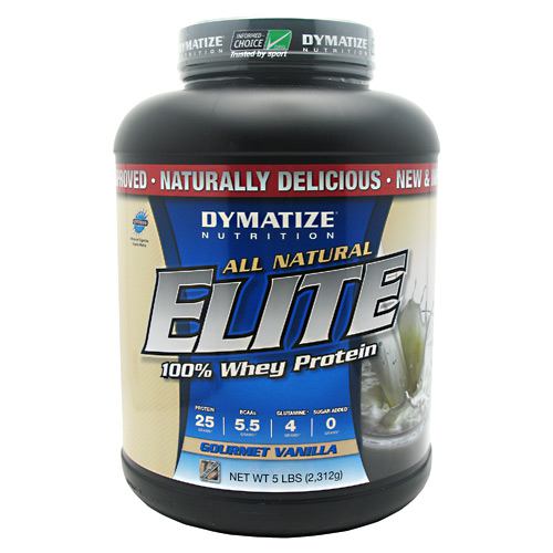 Dymatize Natural Elite Whey Protein, Gourmet Vanilla 5lb