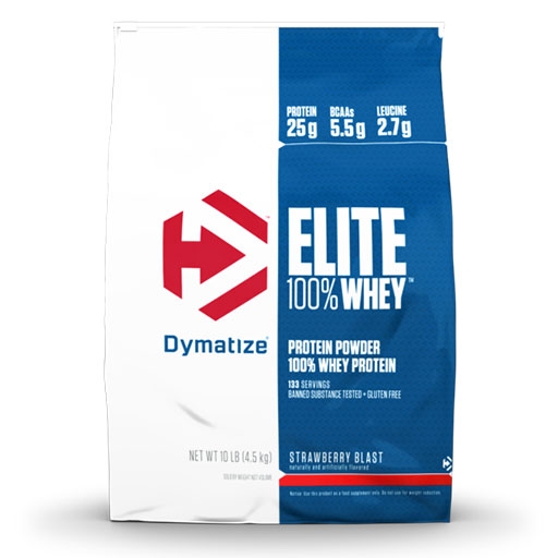 Dymatize Elite Whey Protein, Strawberry Blast 10 lbs