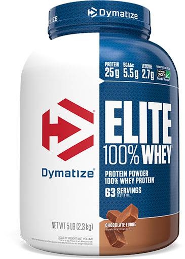 Dymatize Elite Whey Protein, Chocolate Fudge 5 lbs