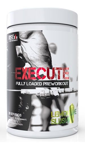 Rise Performance Execute Pre Workout, Lemon Lime Slushy, 30 Servings