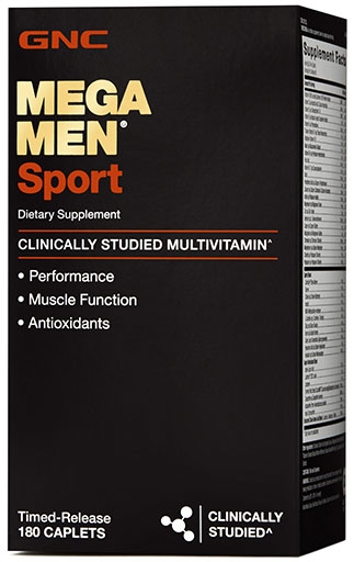 Mega Men Sport By GNC, 180 Caplets