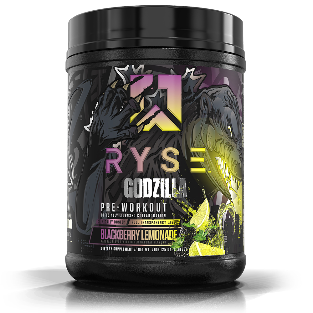 Ryse Godzilla Pre Workout - Blackberry Lemonade - 40/20 Servings