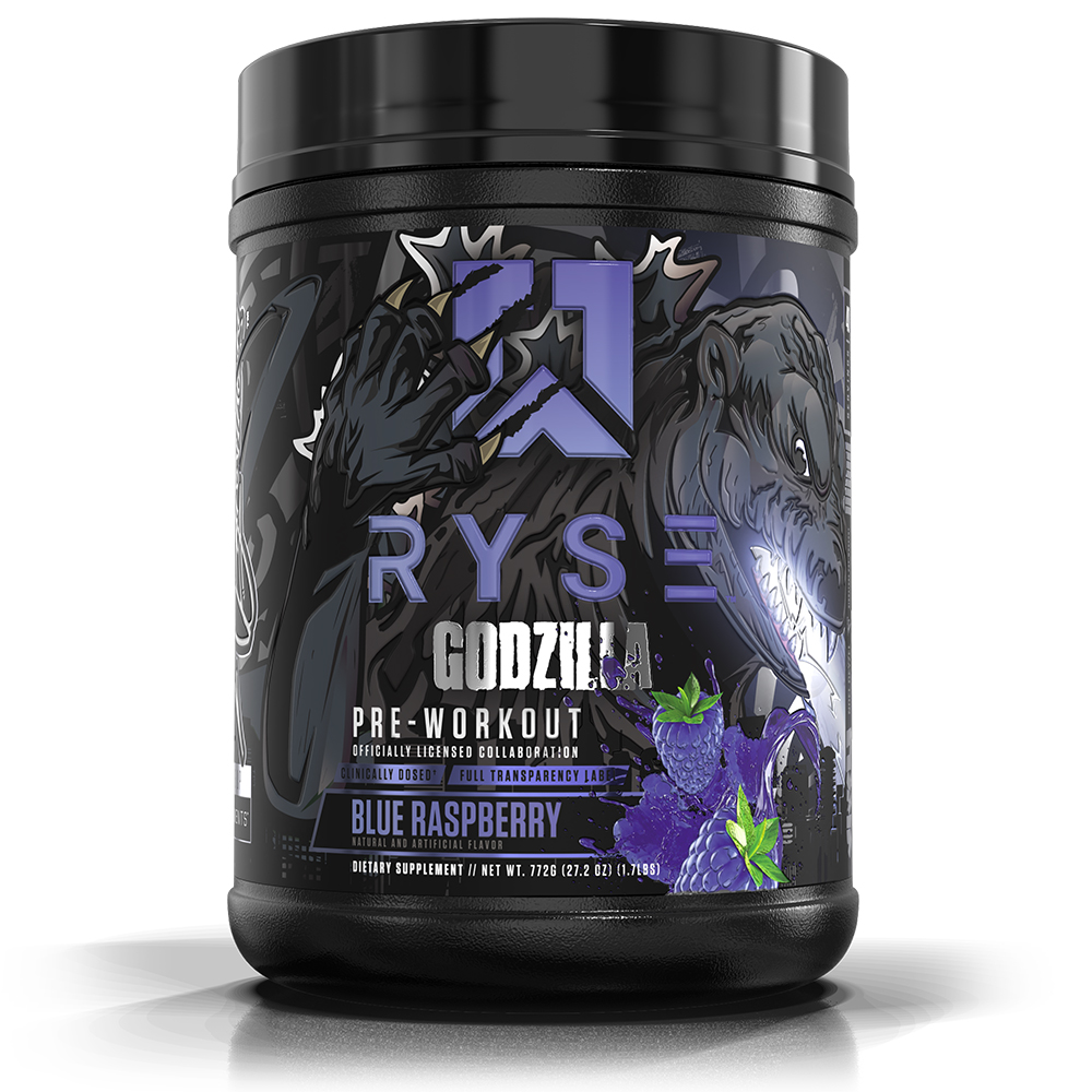 Ryse Godzilla Pre Workout - Blue Raspberry - 40/20 Servings