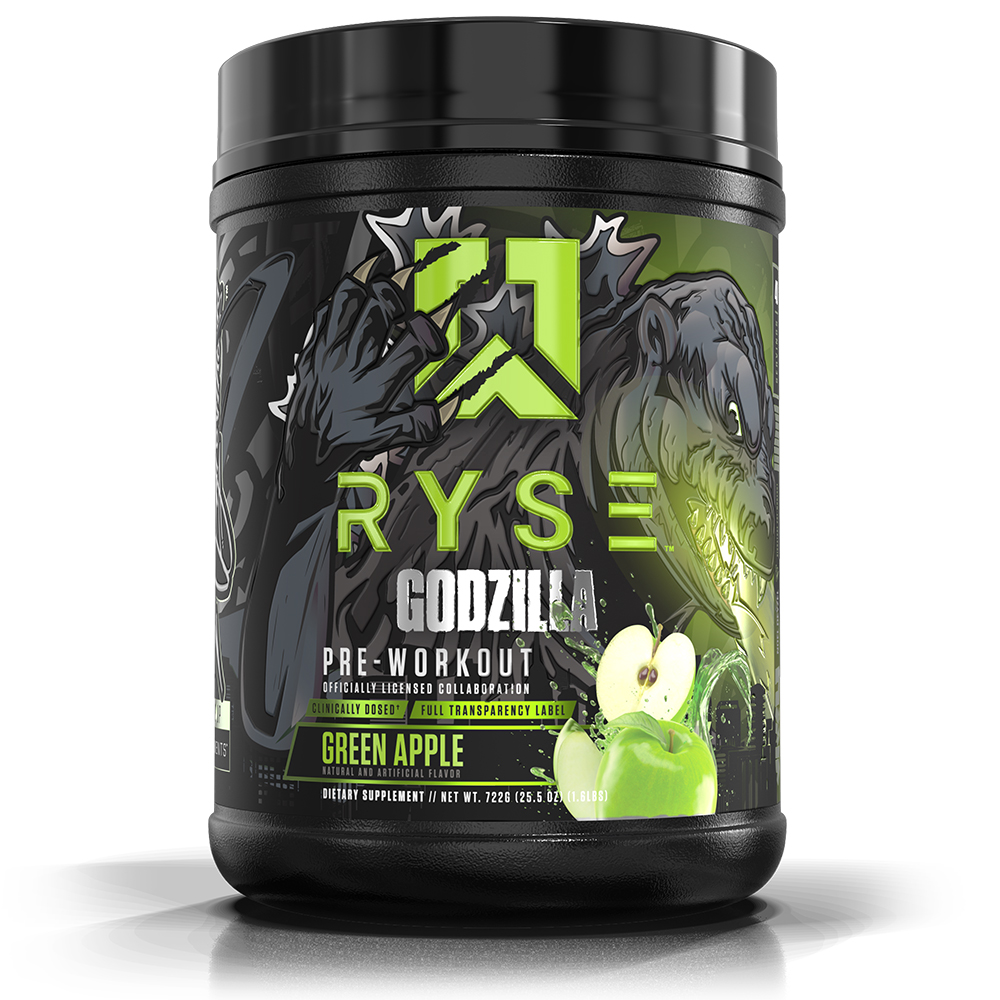 Ryse Godzilla Pre Workout - Green Apple - 40/20 Servings