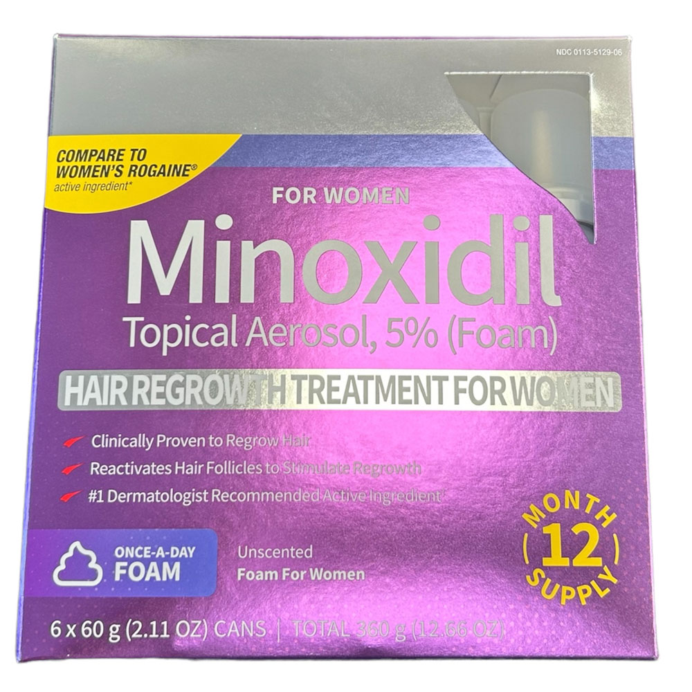 Kirkland Minoxidil Foam for Women - 12 Month Supply