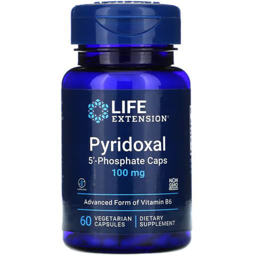 Life Extension Pyridoxal 5'-Phosphate - 100 mg - 60 Veg Capsules