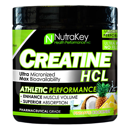 NutraKey Creatine HCL, Pineapple Coconut, 125 Servings