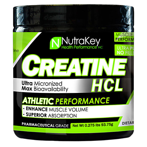 NutraKey Creatine HCL, Unflavored, 125 Servings