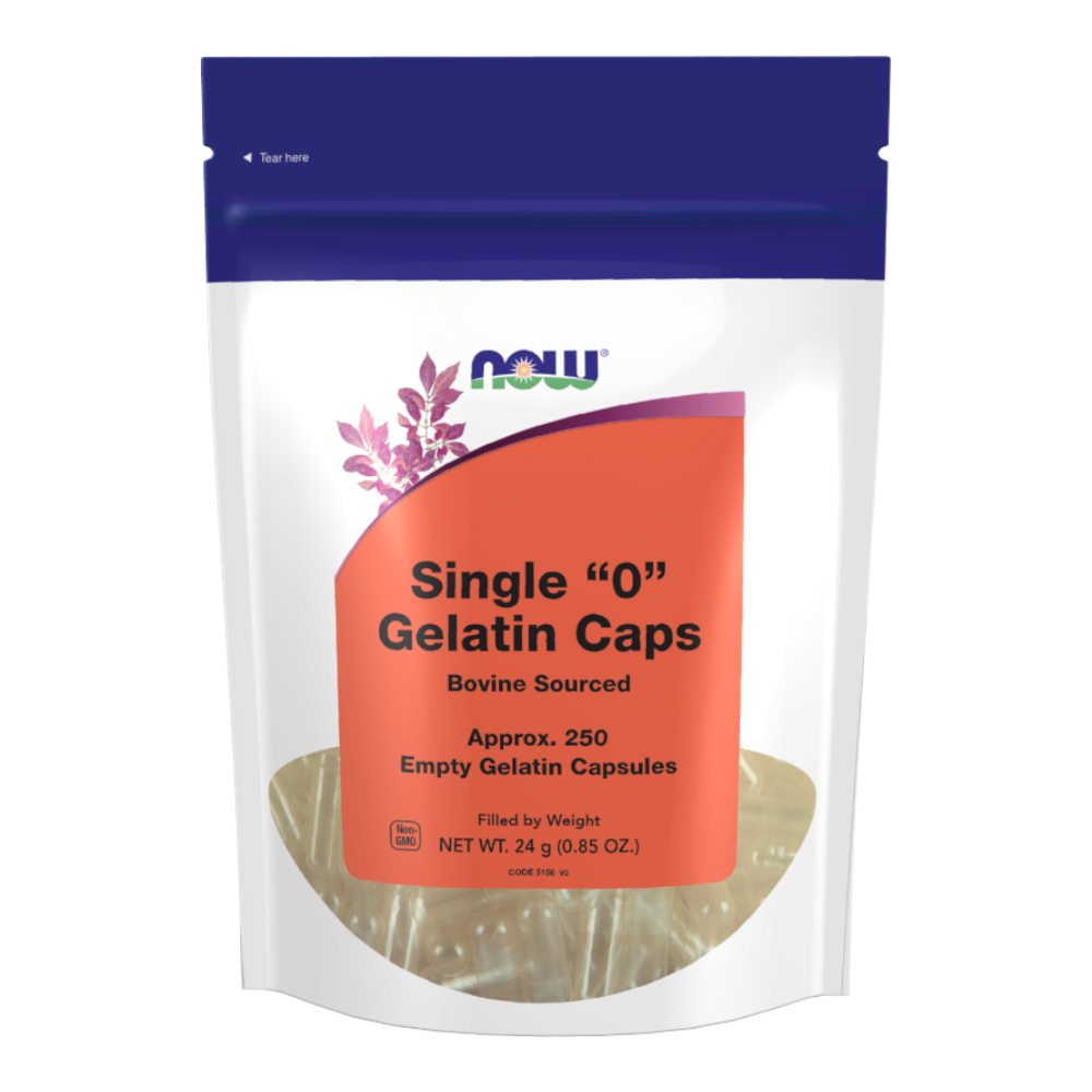 NOW Empty Capsules - Gelatin - Single 