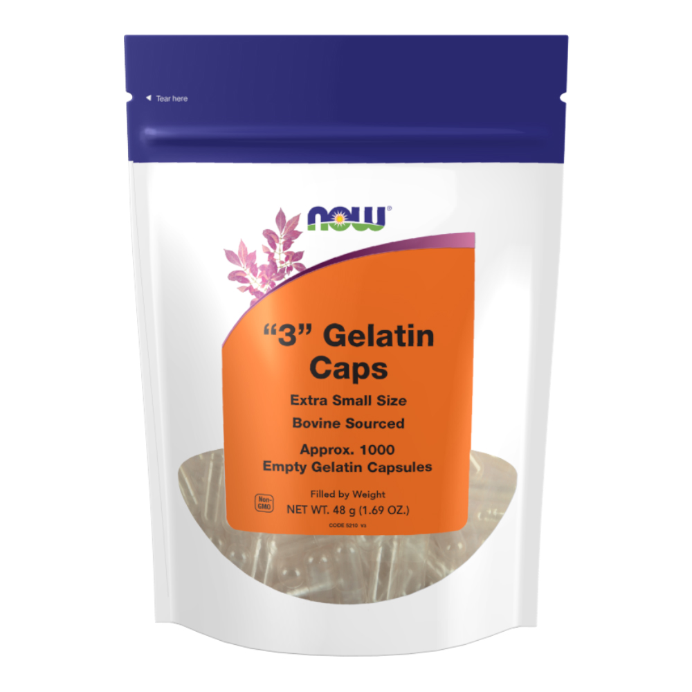 NOW Empty Capsules - Gelatin - 