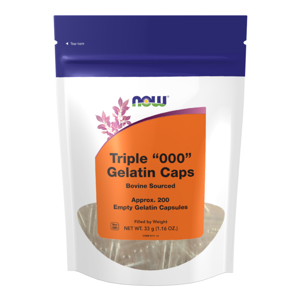 NOW Empty Capsules - Gelatin - Triple 