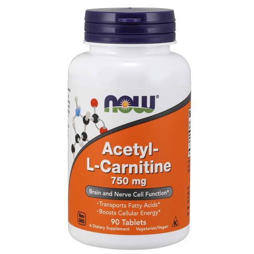 NOW Acetyl-L-Carnitine - 750 mg - 90 Tabs