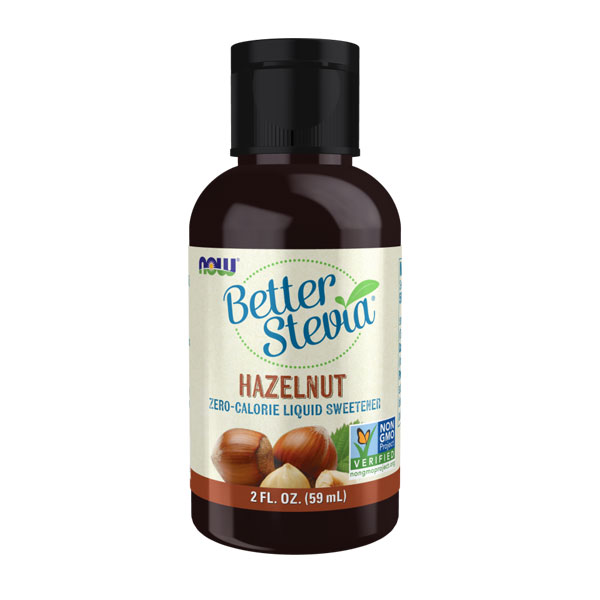 NOW BetterStevia Liquid - Hazelnut - 2 fl oz