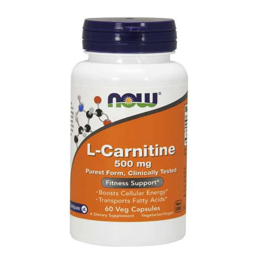 NOW L-Carnitine, 500 mg, 60 VCaps