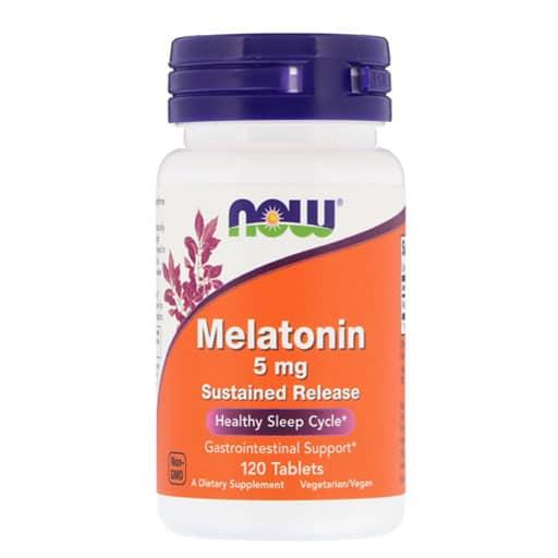 NOW Melatonin, Sustained Release, 5mg, 120 Tabs