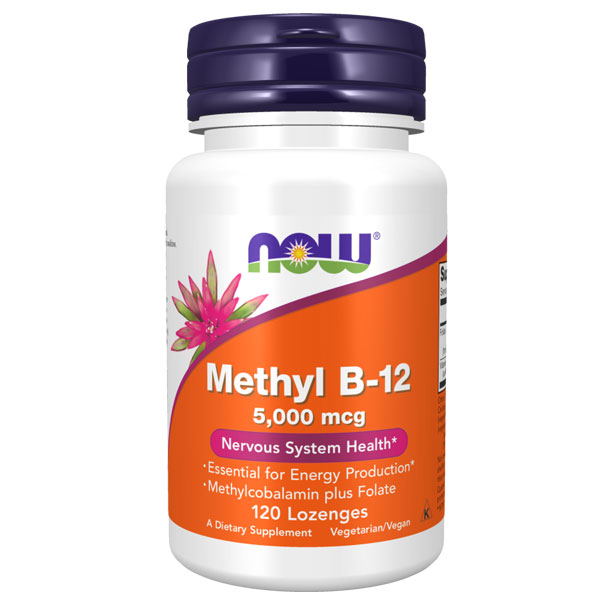 NOW Methyl B12 - 5,000 mcg - 120 Lozenges