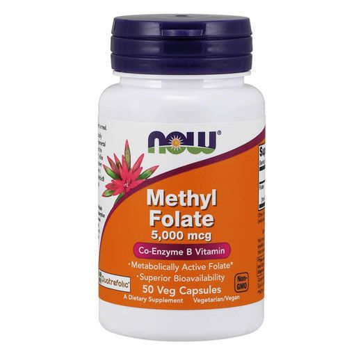 NOW MethylFolate - 5000 mcg - 50 Veg Caps