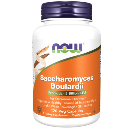 NOW Saccharomyces Boulardii - 5 Billion CFU - 120 Veg Caps