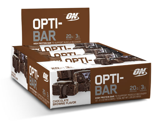 Opti Bar, Chocolate Brownie, Protein Bar, By Optimum Nutrition,12/Box EXP:09/17